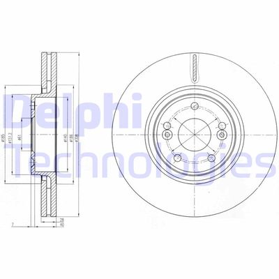 BG4167 DELPHI Тормозной диск