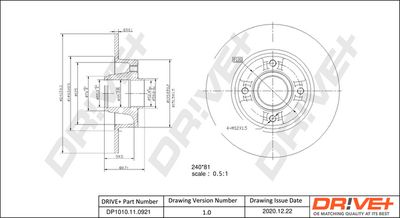 DP1010110798 Dr!ve+ Тормозной диск