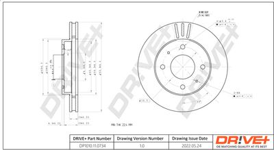 DP1010110734 Dr!ve+ Тормозной диск