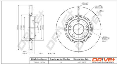 DP1010110594 Dr!ve+ Тормозной диск