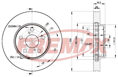 BD0501 FREMAX Тормозной диск