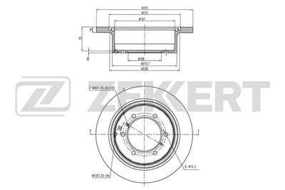 BS5137 ZEKKERT Тормозной диск