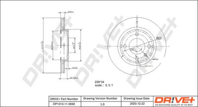 DP1010110692 Dr!ve+ Тормозной диск