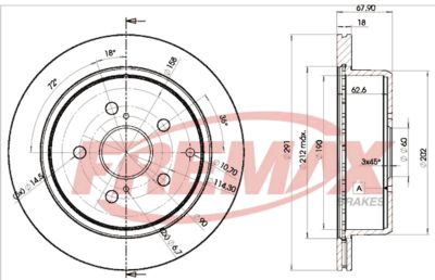 BD2082 FREMAX Тормозной диск