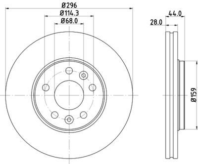 8DD355122601 HELLA PAGID Тормозной диск