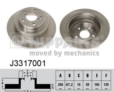 J3317001 NIPPARTS Тормозной диск