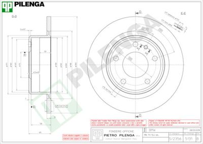 5131 PILENGA Тормозной диск