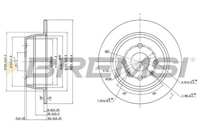 CD6331S BREMSI Тормозной диск