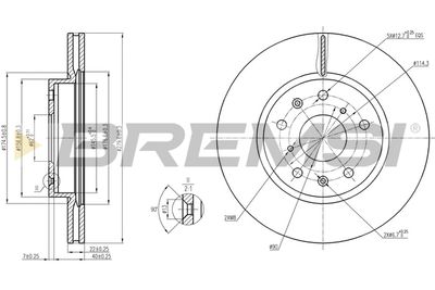 CD7620V BREMSI Тормозной диск