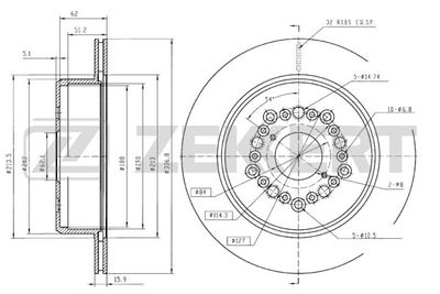 BS5738 ZEKKERT Тормозной диск