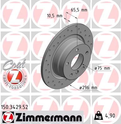 150342952 ZIMMERMANN Тормозной диск