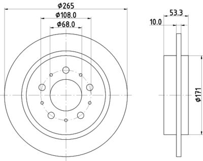 8DD355102261 HELLA PAGID Тормозной диск