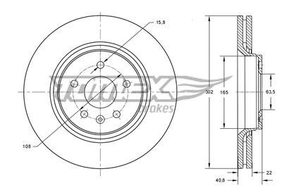 TX7414 TOMEX Brakes Тормозной диск