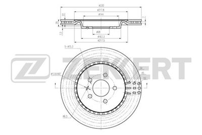 BS5876 ZEKKERT Тормозной диск