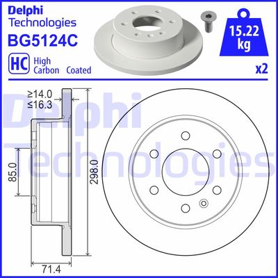 BG5124C DELPHI Тормозной диск