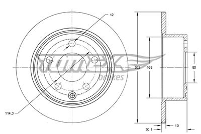 TX7366 TOMEX Brakes Тормозной диск