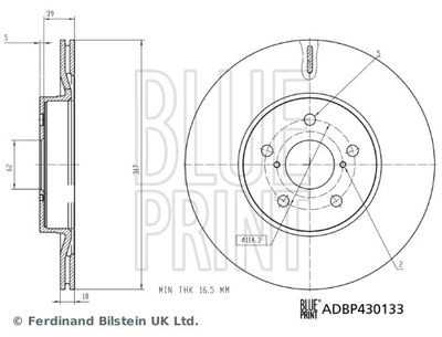 ADBP430133 BLUE PRINT Тормозной диск