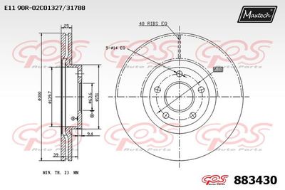 883430 MAXTECH Тормозной диск