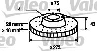 186203 VALEO Тормозной диск