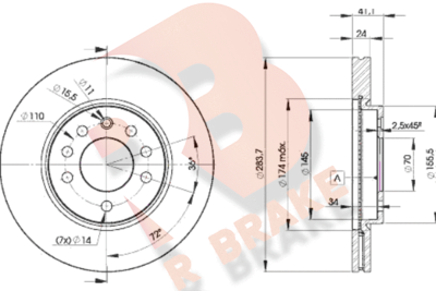 78RBD29047 R BRAKE Тормозной диск