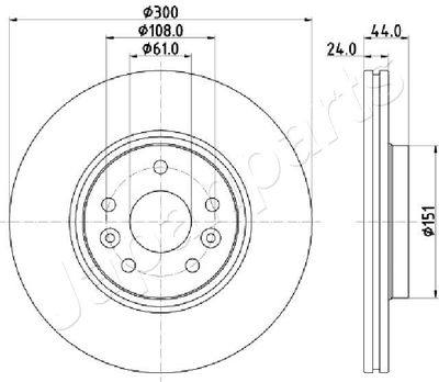 DI0706 JAPANPARTS Тормозной диск