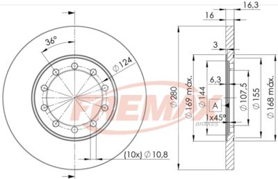 BD5631 FREMAX Тормозной диск