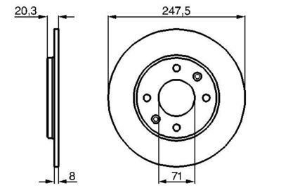 0986478371 BOSCH Тормозной диск