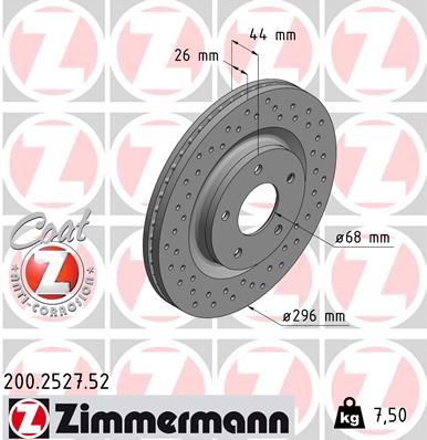 200252752 ZIMMERMANN Тормозной диск