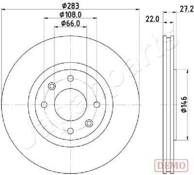 DI0626C JAPANPARTS Тормозной диск