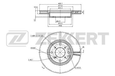 BS5914 ZEKKERT Тормозной диск