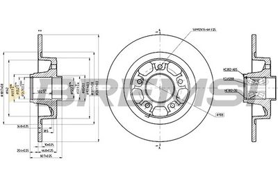 CD8265S BREMSI Тормозной диск