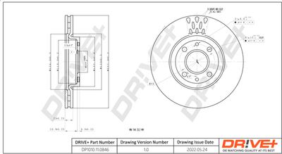 DP1010110846 Dr!ve+ Тормозной диск