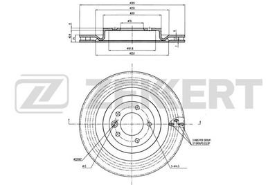 BS5888 ZEKKERT Тормозной диск