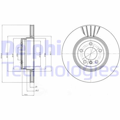 BG9064 DELPHI Тормозной диск