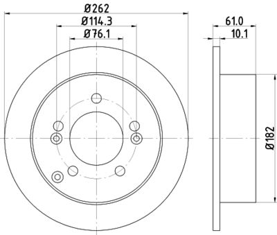 8DD355113641 HELLA Тормозной диск