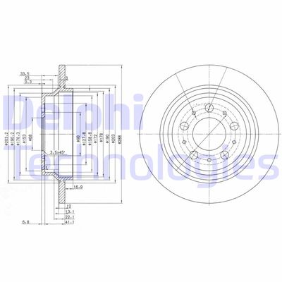 BG3515 DELPHI Тормозной диск