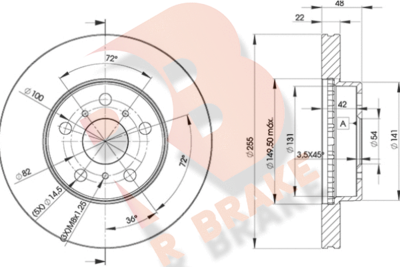 78RBD22090 R BRAKE Тормозной диск