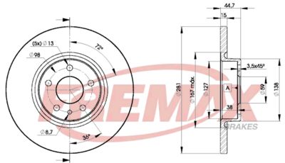 BD8567 FREMAX Тормозной диск