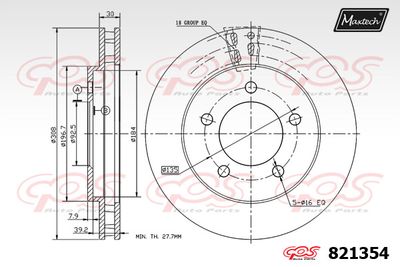 821354 MAXTECH Тормозной диск