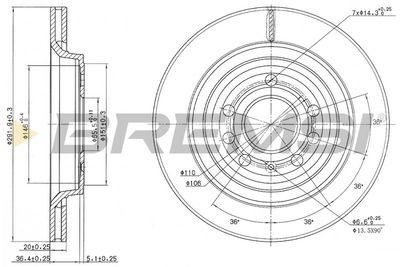 CD7289V BREMSI Тормозной диск