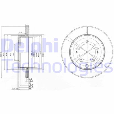 BG9849 DELPHI Тормозной диск