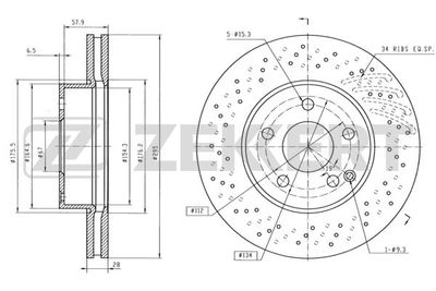 BS5625B ZEKKERT Тормозной диск