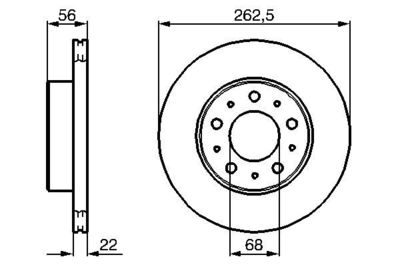 0986478283 BOSCH Тормозной диск