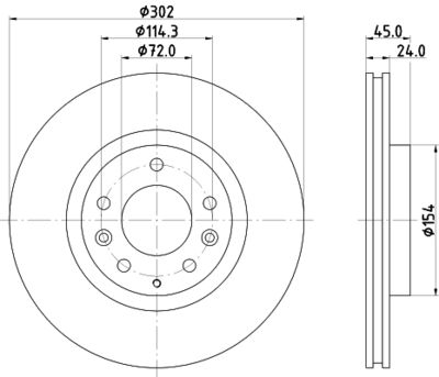 8DD355120301 HELLA PAGID Тормозной диск