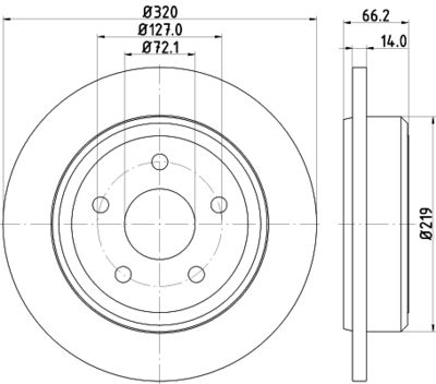 8DD355115501 HELLA PAGID Тормозной диск