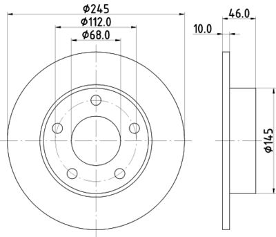 8DD355101381 HELLA Тормозной диск