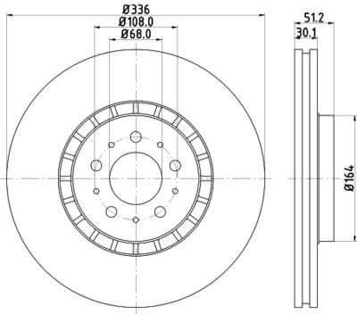 8DD355110591 HELLA PAGID Тормозной диск