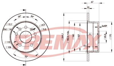 BD9101 FREMAX Тормозной диск