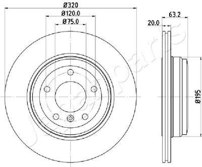 DP0121 JAPANPARTS Тормозной диск