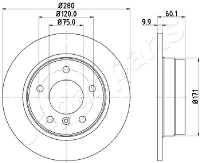 DP0107 JAPANPARTS Тормозной диск